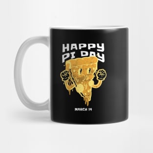 Retro Happy Pi Day Pizza Slice Mug